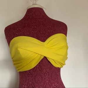 Smart sexy swim bandeau yellow bikini